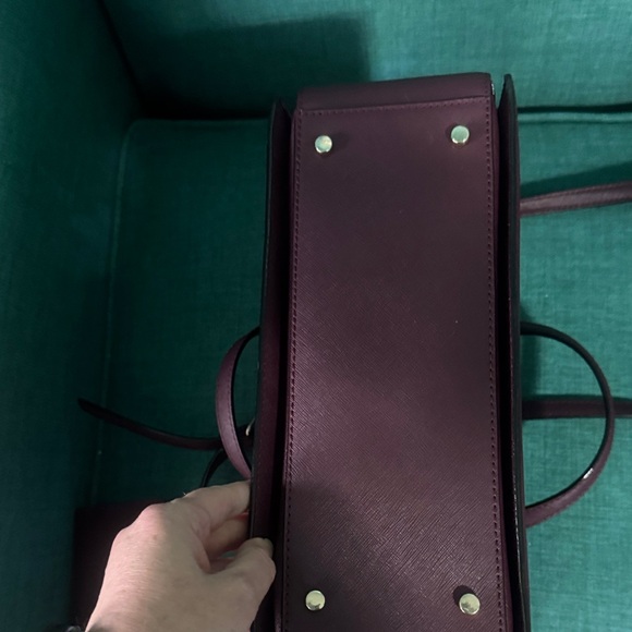 Kate Spade Laurel Way Reese Satchel and Stacy Wallet Deep Plum perfect for Fall - Picture 9 of 9